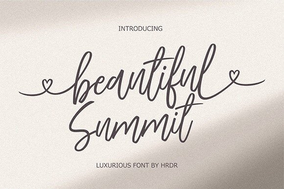 Beautiful Summit: A Modern Calligraphy Font for Warm, Human Branding