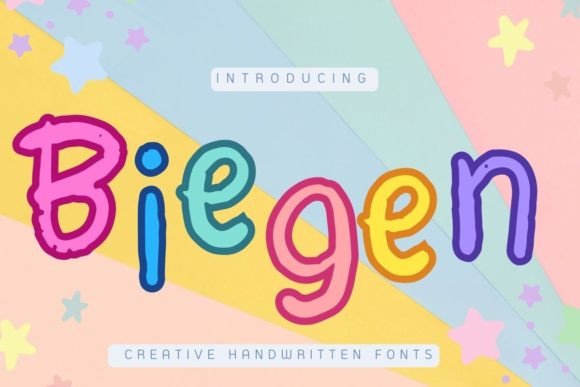 Biegen: A Friendly Handwritten Display Font for Real Business Branding
