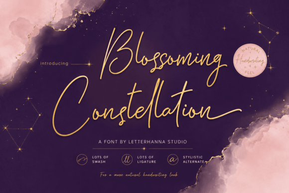 Blossoming Constellation: A Handwritten Font for Thoughtful Editorial Moments