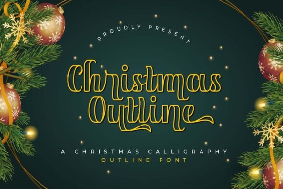 Christmas Outline: A Festive Script Font for Branding Projects