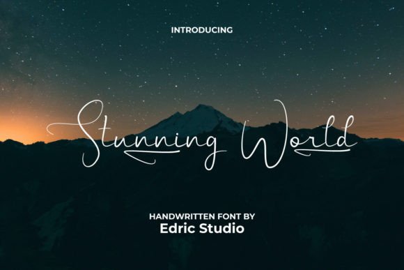 Stunning World: A Refined Handwritten Font for Thoughtful Branding